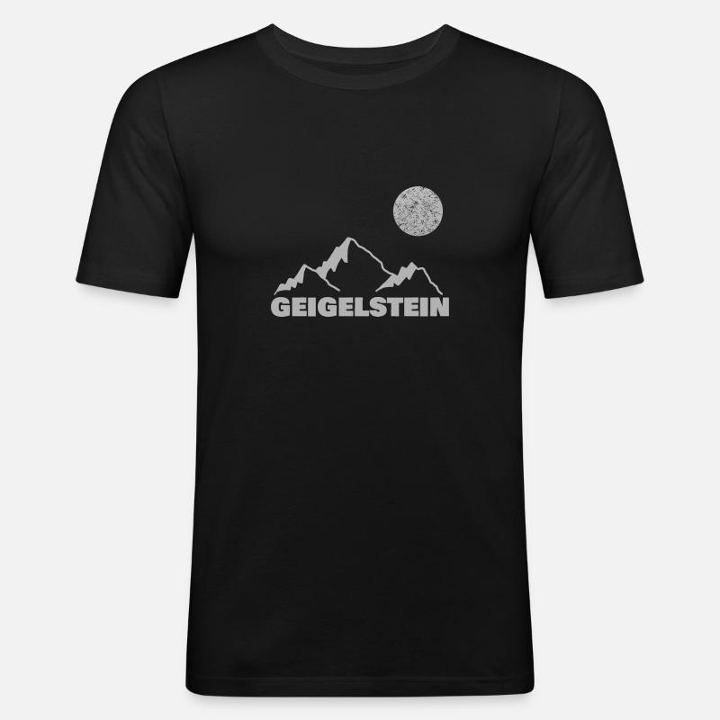 Klettern geigelstein - Männer Slim Fit T-Shirt - Schwarz