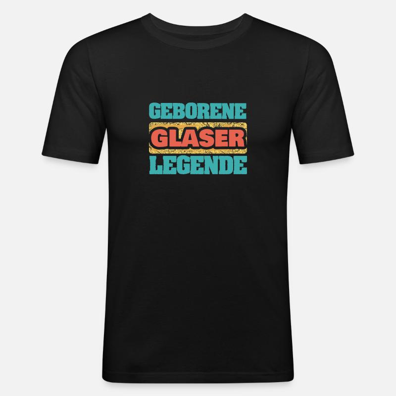 Geschenk für Glaser - Männer Slim Fit T-Shirt - Schwarz