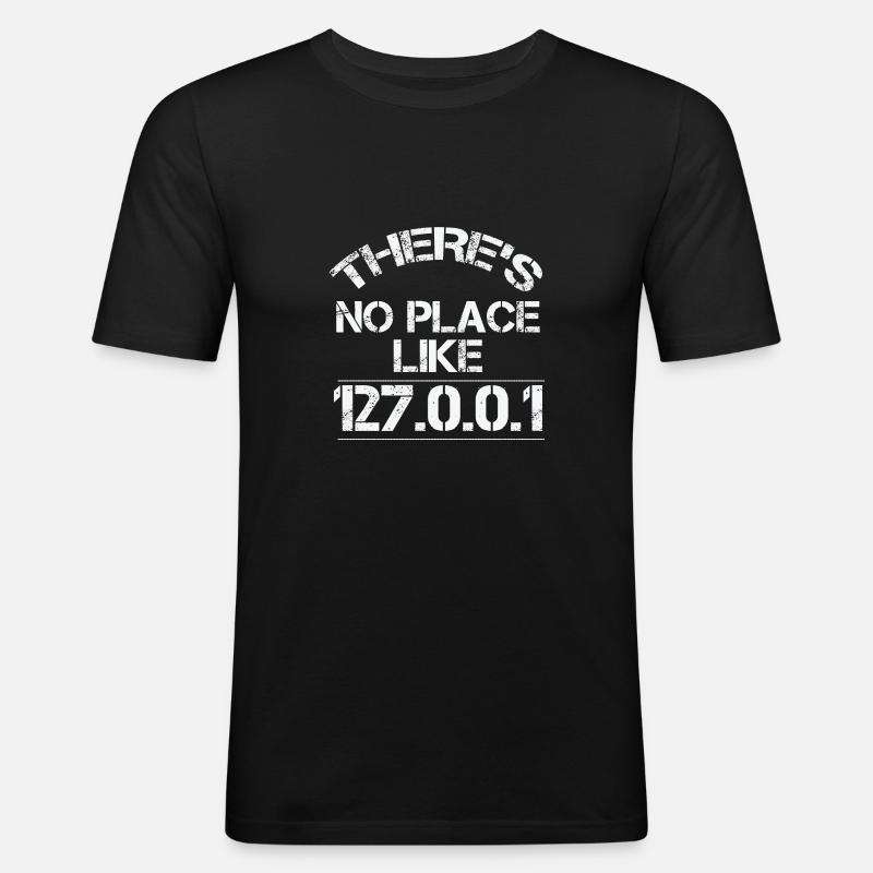 Geek informatique nerd - T-shirt près du corps Homme - noir