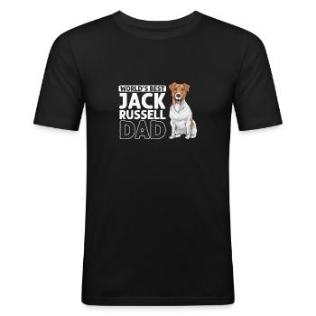 Jack Russell Terrier - Obcisła koszulka męska - czarny - Przód - Nik (191cm)