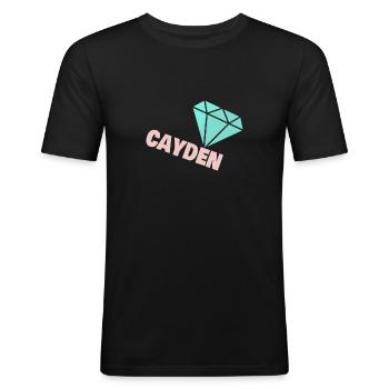 Noble Cayden - T-shirt près du corps Homme - noir - Devant - Nik (191cm)