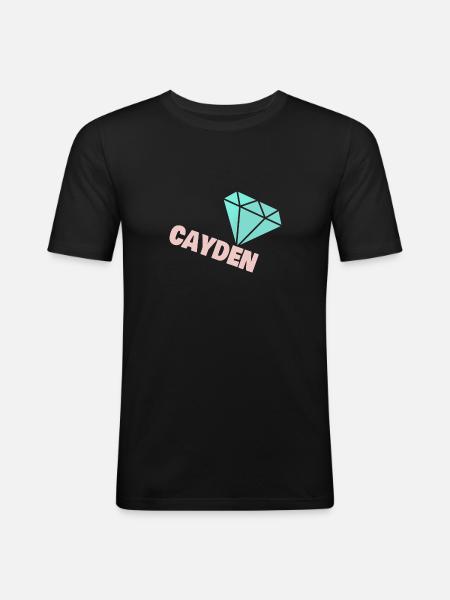 Edel Cayden - Männer Slim Fit T-Shirt - Schwarz