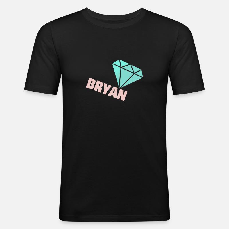 Edel Bryan - Männer Slim Fit T-Shirt - Schwarz