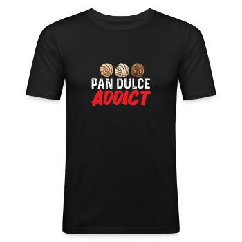 Concha Hispanic Mexikanisch Pan Dulce - Männer Slim Fit T-Shirt - Schwarz - Vorne - Nik (191cm)