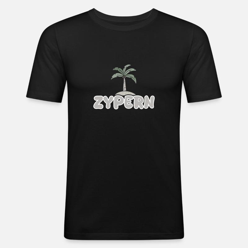 Zypern als Zypern - Männer Slim Fit T-Shirt - Schwarz