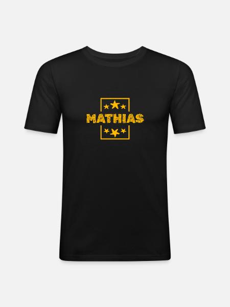 Mathias as Mathias - Men's Slim Fit T-Shirt - black