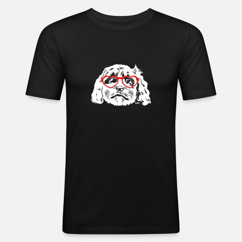 Cockapoo Hund - Männer Slim Fit T-Shirt - Schwarz