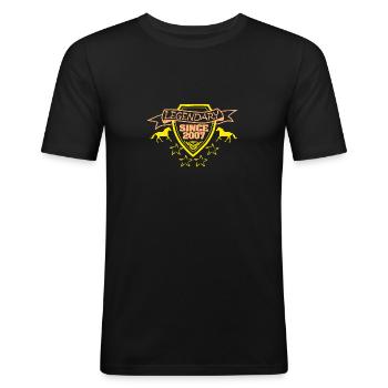 Year 2007 - Men's Slim Fit T-Shirt - black - Front - Nik (191cm)