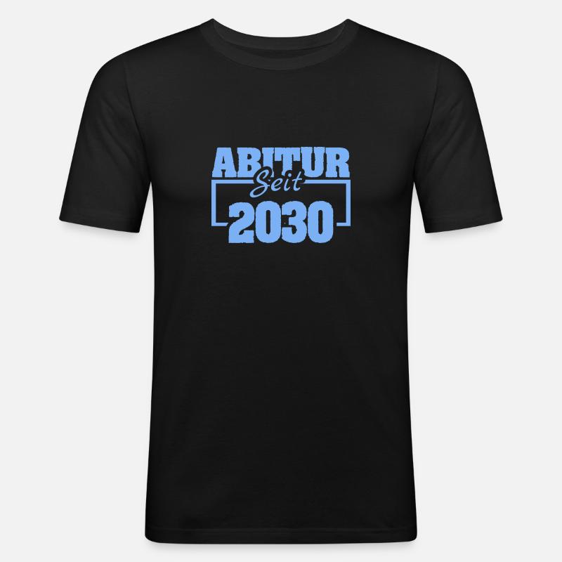 2030 - Männer Slim Fit T-Shirt - Schwarz