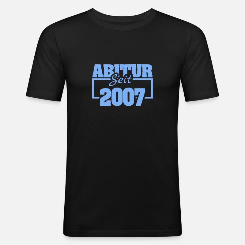 Abitur 2007 - Männer Slim Fit T-Shirt - Schwarz