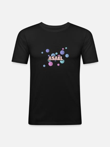 Asael Asael - Men's Slim Fit T-Shirt - black