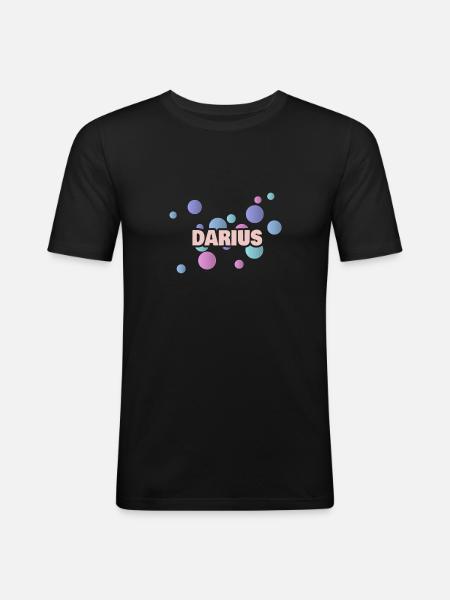 Darius Darius - T-shirt près du corps Homme - noir