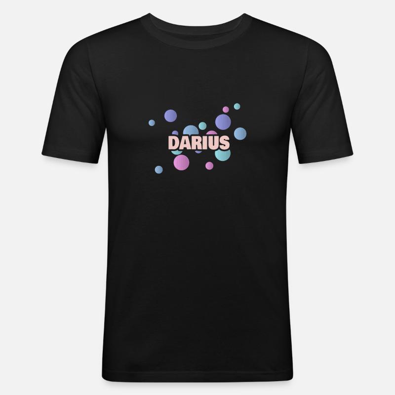 Darius Darius - Männer Slim Fit T-Shirt - Schwarz
