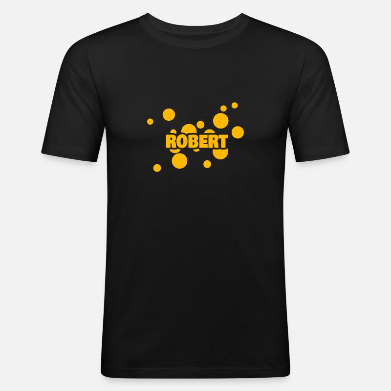 Robert als Robert - Männer Slim Fit T-Shirt - Schwarz