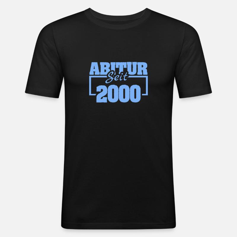 Abi 2000 - Männer Slim Fit T-Shirt - Schwarz