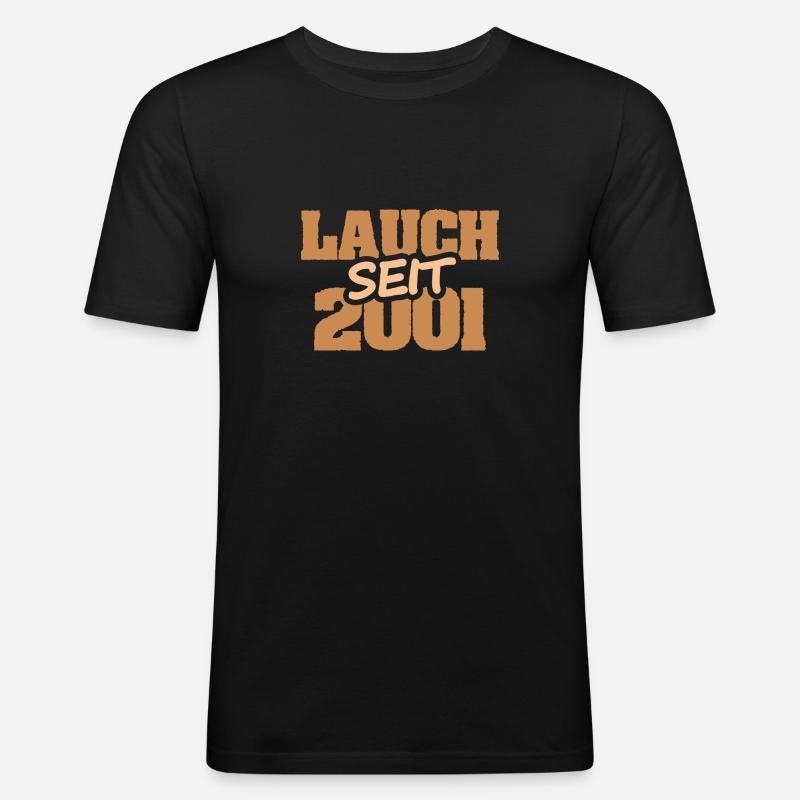 2001 - Männer Slim Fit T-Shirt - Schwarz