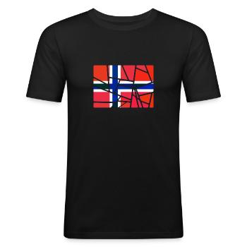 Norwegen Norwegen - Männer Slim Fit T-Shirt - Schwarz - Vorne - Nik (191cm)