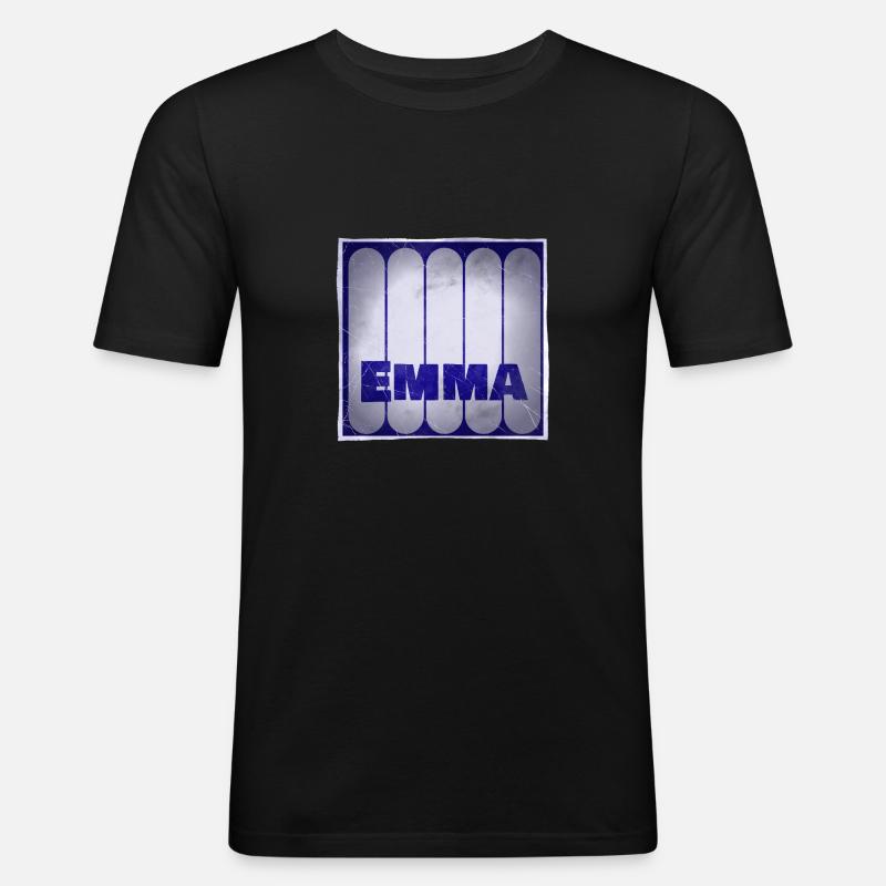 Name Emma Geschenkidee - Männer Slim Fit T-Shirt - Schwarz