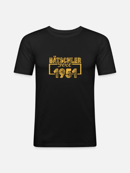 seit 1951 - Männer Slim Fit T-Shirt - Schwarz