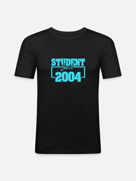 Jahr 2004 - Männer Slim Fit T-Shirt - Schwarz