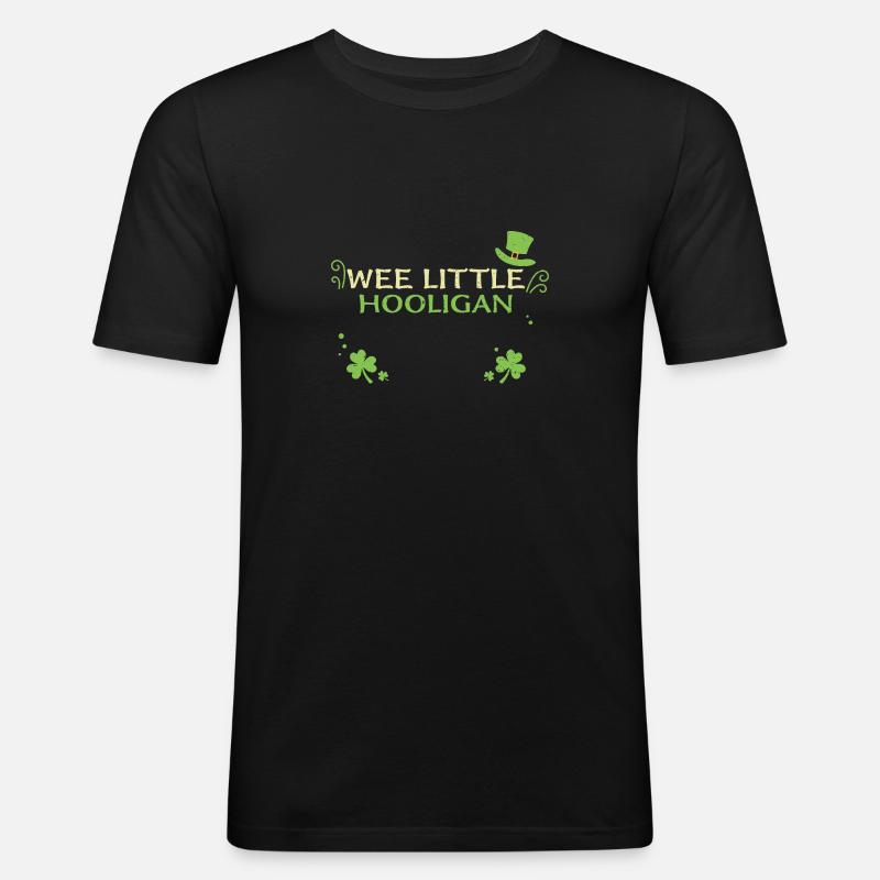 Wee Little Hooligan - Männer Slim Fit T-Shirt - Schwarz