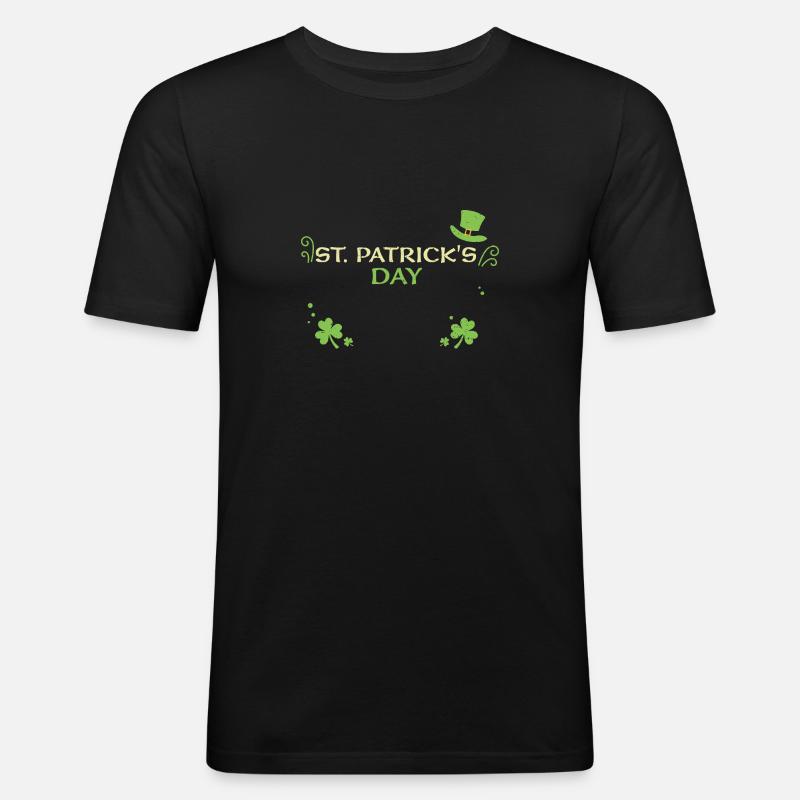 Fête de la Saint-Patrick - T-shirt près du corps Homme - noir