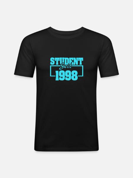 Student 1998 - Männer Slim Fit T-Shirt - Schwarz