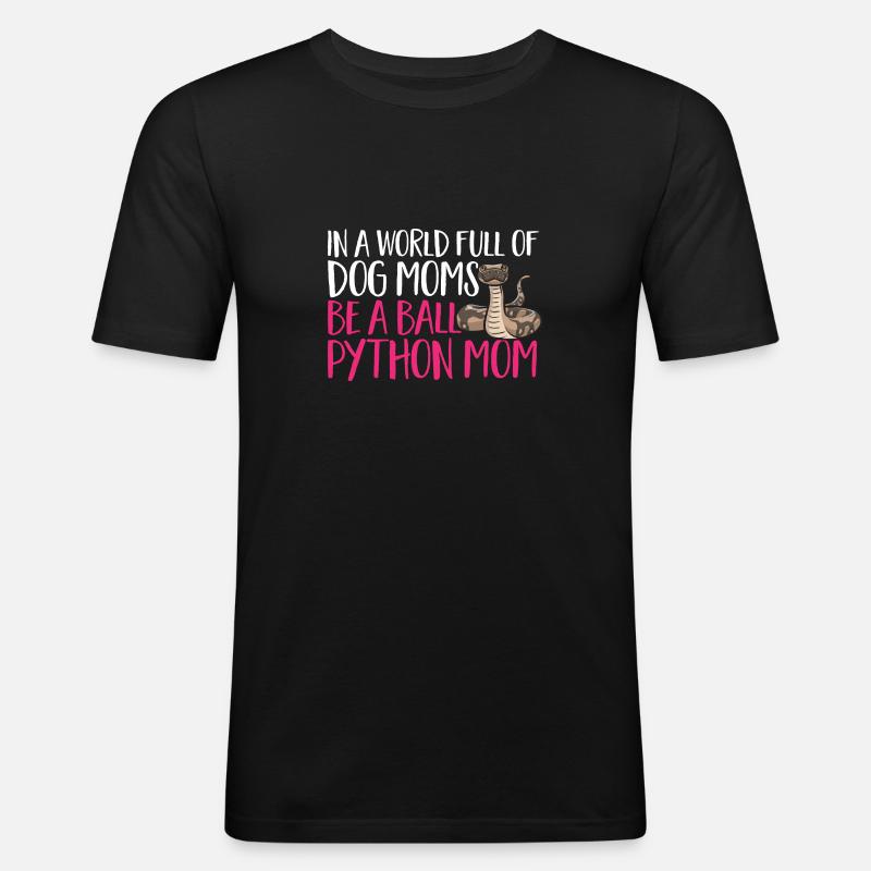 Ball Python Schlange Königspython - Männer Slim Fit T-Shirt - Schwarz