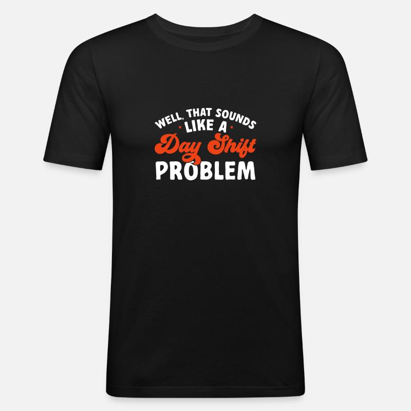 Nachtschicht Krankenschwester - Männer Slim Fit T-Shirt - Schwarz