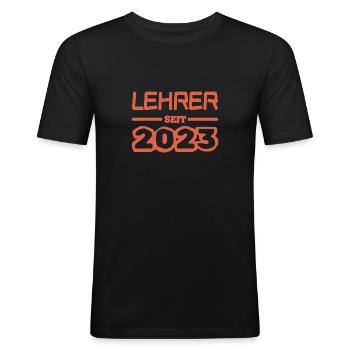 2023 - Men's Slim Fit T-Shirt - black - Front - Nik (191cm)