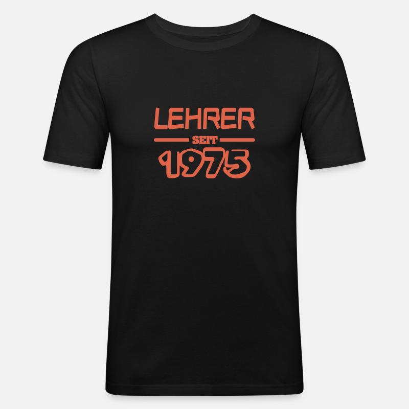 Lehrer 1975 - Männer Slim Fit T-Shirt - Schwarz