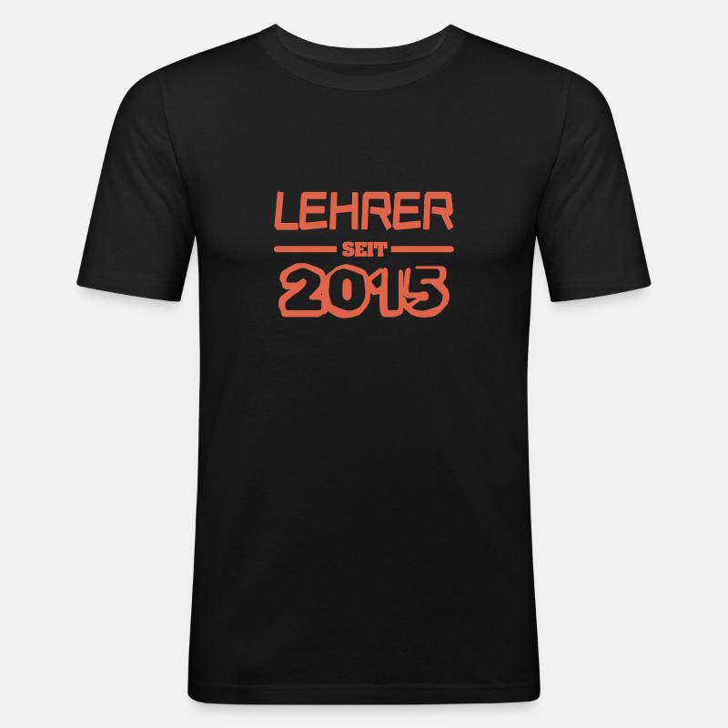 2015 2015 - Männer Slim Fit T-Shirt - Schwarz