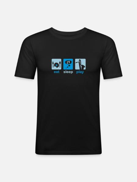 baritone saxophone - Men's Slim Fit T-Shirt - black
