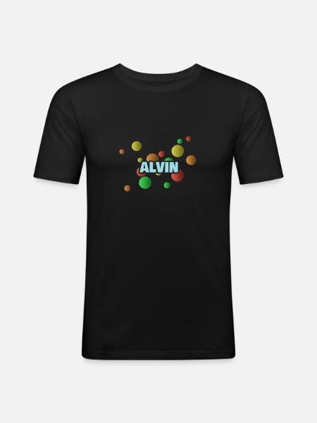 Alvin Ball Pit. - Men's Slim Fit T-Shirt - black