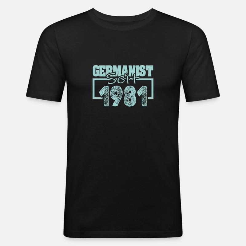 seit 1981 - Männer Slim Fit T-Shirt - Schwarz