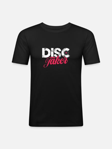Disc taker - Men's Slim Fit T-Shirt - black