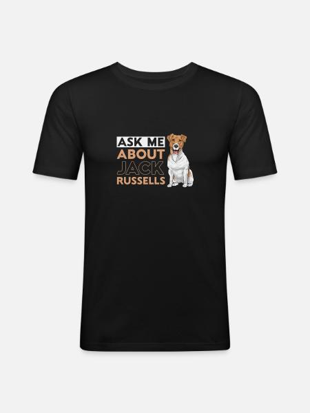 Jack Russell Terrier - Men's Slim Fit T-Shirt - black