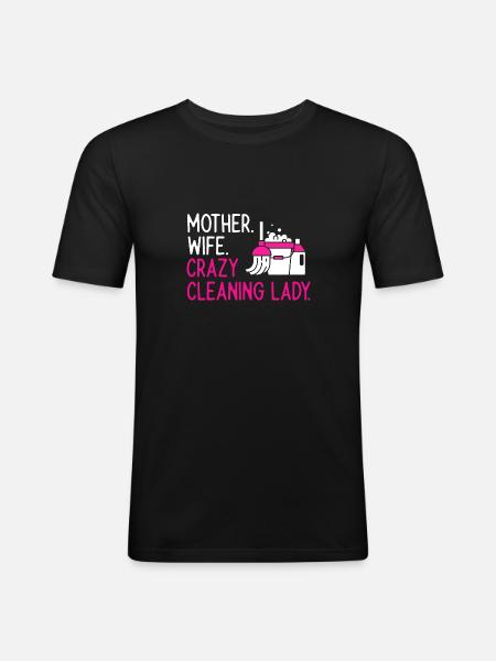 Domestic help, cleaner, housekeeper - Men's Slim Fit T-Shirt - black