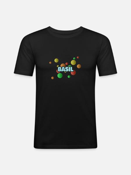 Gift for Basil - Men's Slim Fit T-Shirt - black