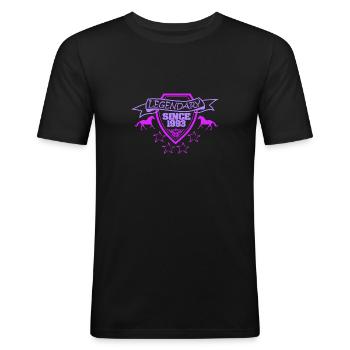 Circonscription 1993 - T-shirt près du corps Homme - noir - Devant - Nik (191cm)