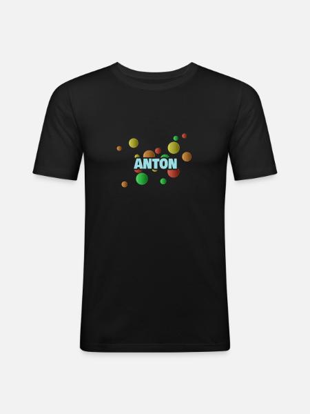 Anton as Anton - Men's Slim Fit T-Shirt - black