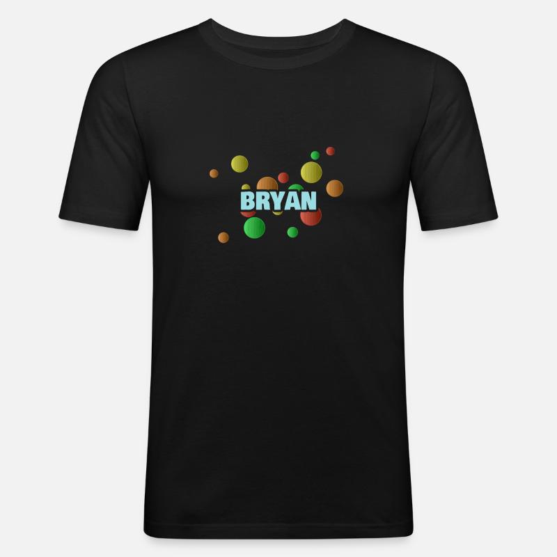 Bryan Bryan - Männer Slim Fit T-Shirt - Schwarz