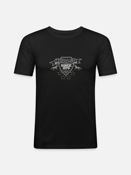 Cheval 1979 - T-shirt près du corps Homme - noir