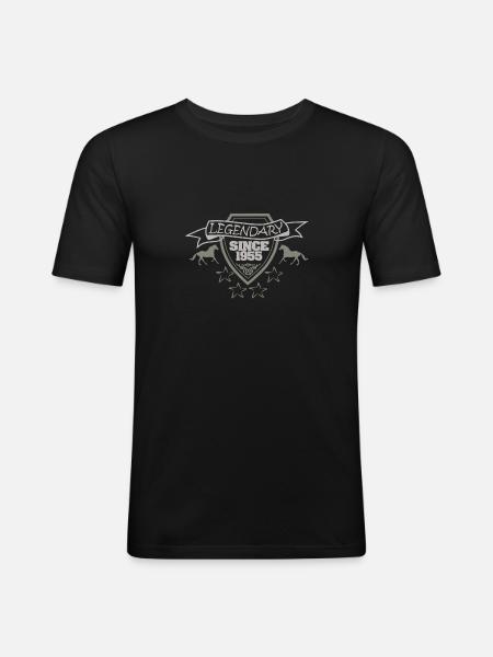 Cheval 1955 - T-shirt près du corps Homme - noir
