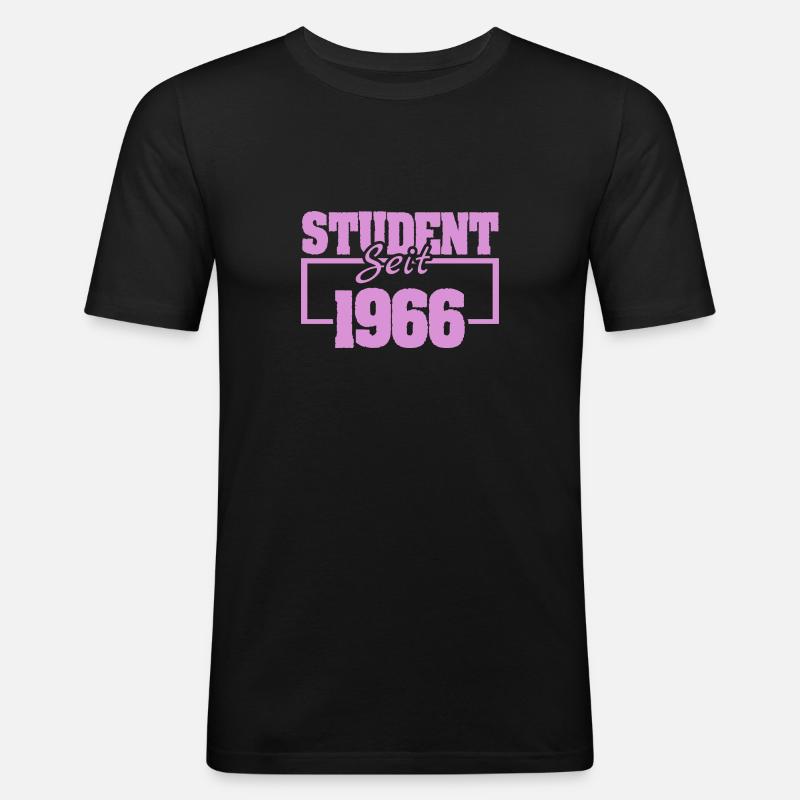 1966 1966 - Männer Slim Fit T-Shirt - Schwarz