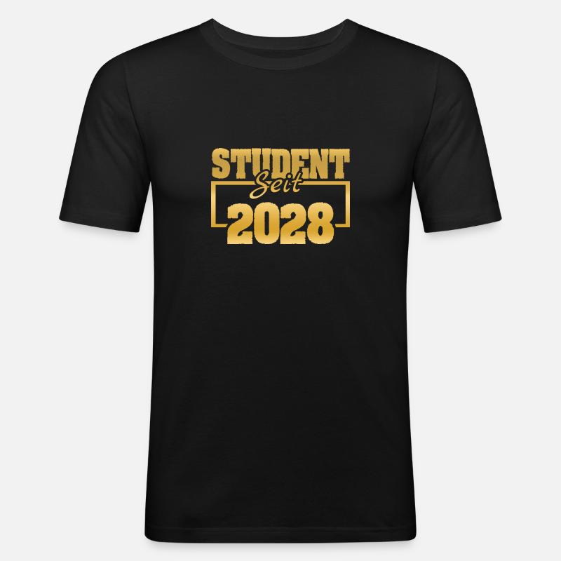 Student 2028 - Männer Slim Fit T-Shirt - Schwarz