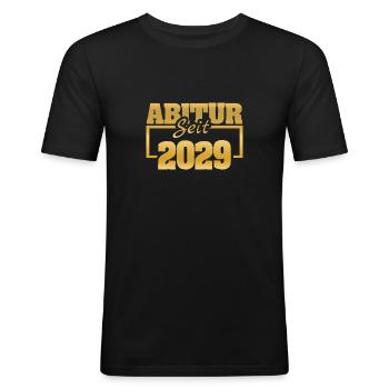 School free 2029 - Men's Slim Fit T-Shirt - black - Front - Nik (191cm)