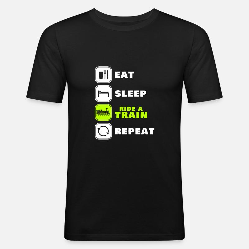 Zug - Männer Slim Fit T-Shirt - Schwarz