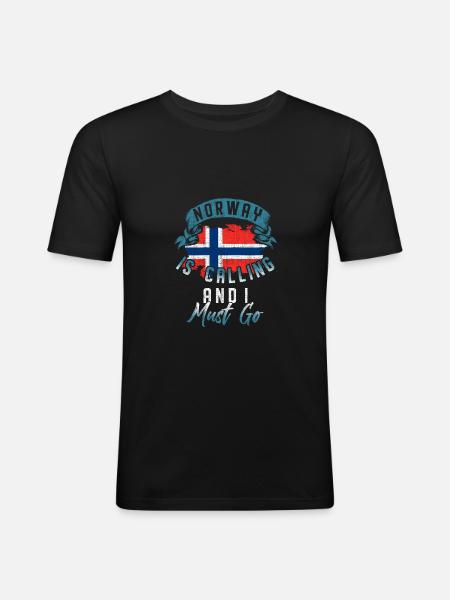 Norway - Men's Slim Fit T-Shirt - black