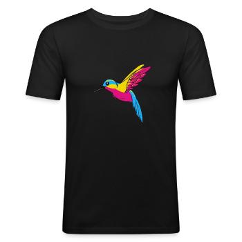 Pansexual Pan Pride Pansexueller Stolz LGBTQA - Männer Slim Fit T-Shirt - Schwarz - Vorne - Nik (191cm)